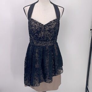 NWT Max and Cleo black & nude lace cocktail dress size 6